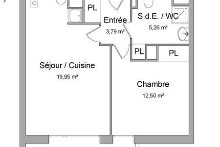Vue n°2 Appartement 2 pièces T2 F2 à louer - Toulouse (31200)