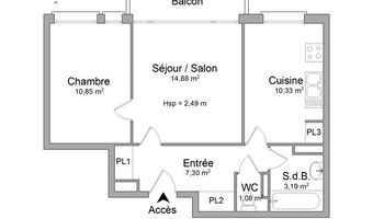 appartement 2 pièces à louer REIMS 51100 47.63 m²