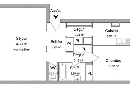 appartement 2 pièces à louer CHATILLON 92320 68.5 m²