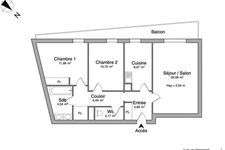 appartement 3 pièces à louer CHAMPS SUR MARNE 77420 69.2 m²