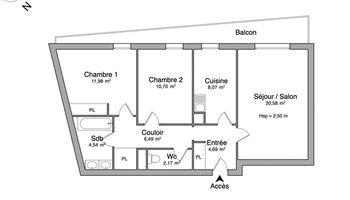 appartement 3 pièces à louer CHAMPS SUR MARNE 77420 69.2 m²