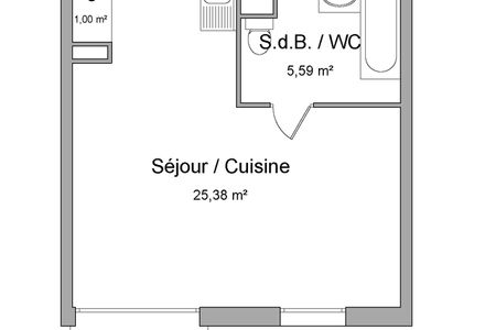 appartement 1 pièce à louer STRASBOURG 67200 32 m²