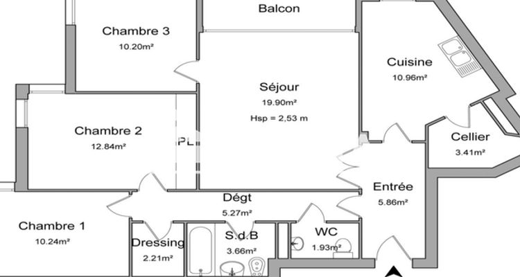 Vue n°1 Appartement 4 pièces à vendre - Paris 19ᵉ (75019) 595 000 €