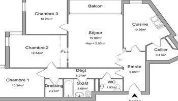 appartement 4 pièces à vendre Paris 19ᵉ 75019 86.48 m²