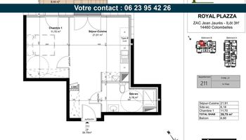 appartement 2 pièces à louer COLOMBELLES 14460 39.8 m²