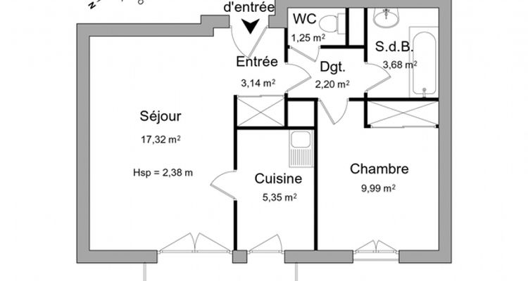 Vue n°1 Appartement 2 pièces T2 F2 à louer - Le Plessis Trevise (94420)