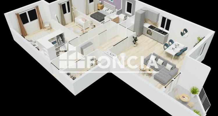 appartement 4 pièces à vendre GRENOBLE 38000 87 m²
