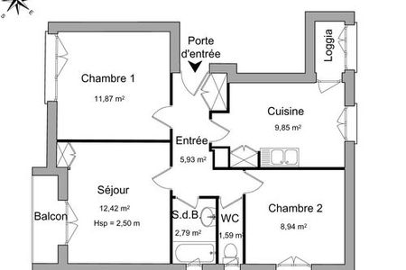 Vue n°2 Appartement 3 pièces à louer - PRINGY (74370) - 53.39 m²