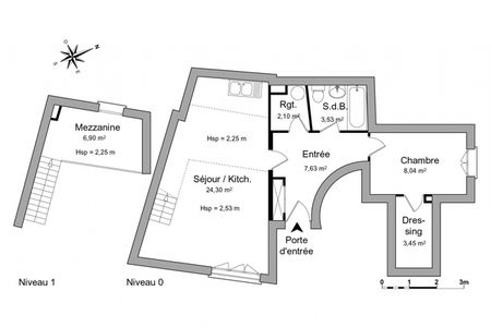 appartement 2 pièces à louer VERNEUIL SUR SEINE 78480 56 m²