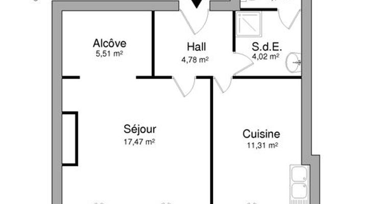 appartement 1 pièce à louer SAINT-ETIENNE 42000 44.88 m²