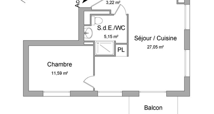 appartement 2 pièces à louer ROUEN 76100 47 m²