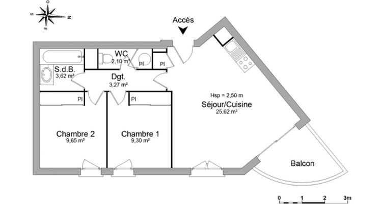 appartement 3 pièces à louer LE MANS 72000 53.6 m²