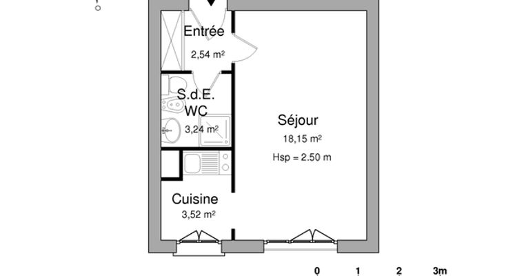 appartement 1 pièce à louer LIMOGES 87000 27.5 m²