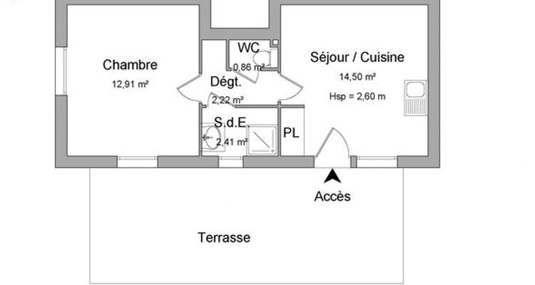 appartement 2 pièces à louer LA ROCHELLE 17000 32.9 m²