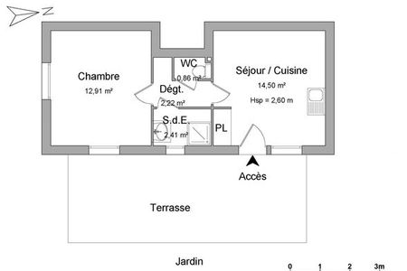 appartement 2 pièces à louer LA ROCHELLE 17000 32.9 m²