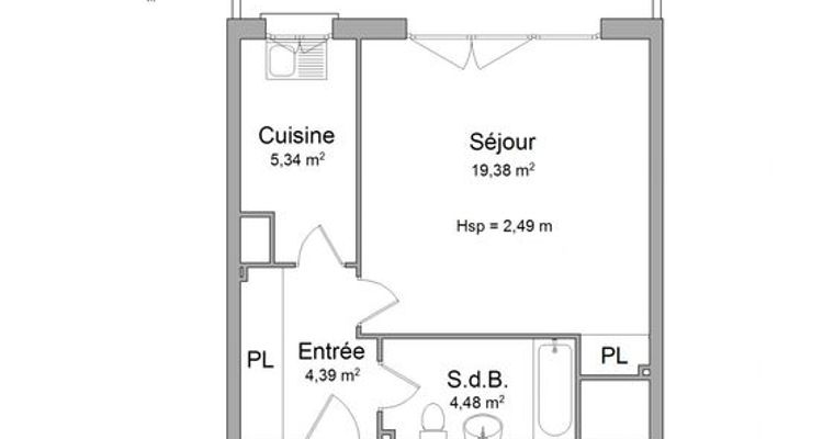 appartement 1 pièce à louer CLAMART 92140 33.59 m²