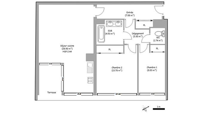 appartement 3 pièces à louer MONTPELLIER 34070 68.56 m²