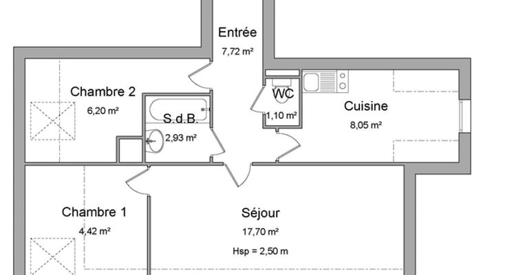 appartement 3 pièces à louer DIJON 21000 48.1 m²