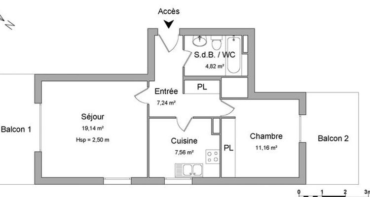 appartement 2 pièces à louer THONON LES BAINS 74200 49.92 m²