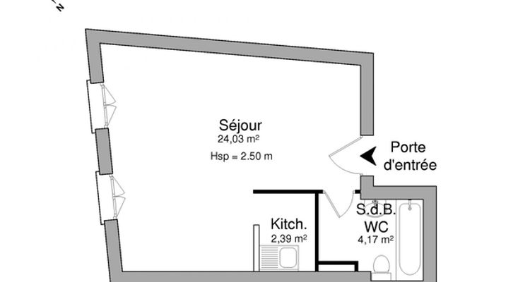 appartement 1 pièce à louer THIONVILLE 57100 30.6 m²