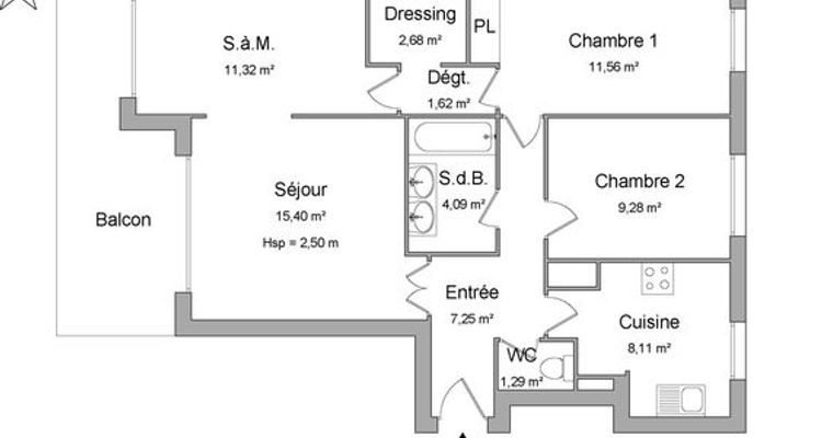 Appartement a louer courbevoie - 4 pièce(s) - 72.6 m2 - Surfyn