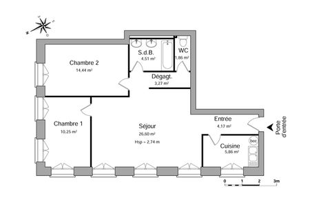appartement 3 pièces à louer STRASBOURG 67000 71 m²