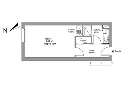 appartement 1 pièce à louer RAMONVILLE ST AGNE 31520 22.2 m²