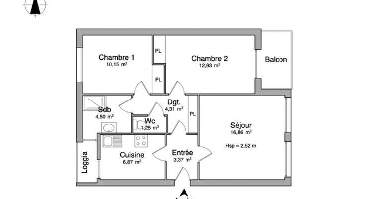 appartement 3 pièces à louer AIX EN PROVENCE 13100 60.2 m²