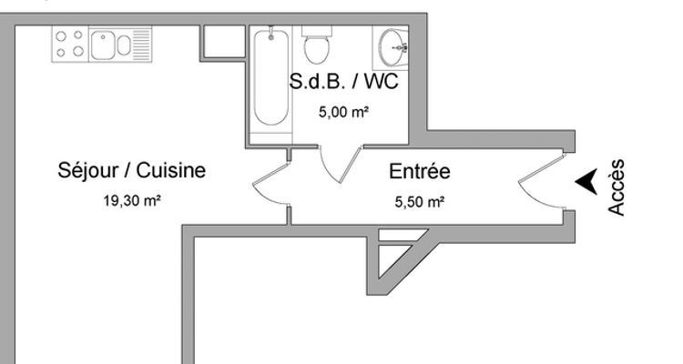 Appartement a louer persan - 1 pièce(s) - 29.8 m2 - Surfyn