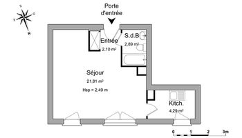 appartement 1 pièce à louer CERGY 95000 31.1 m²