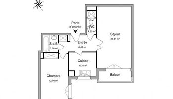 appartement  à louer LE PLESSIS-ROBINSON 92350 54.32 m²