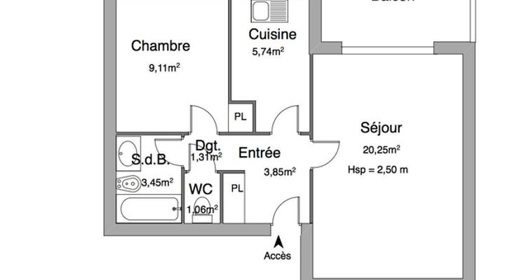 appartement 2 pièces à louer CROISSY SUR SEINE 78290 54.5 m²